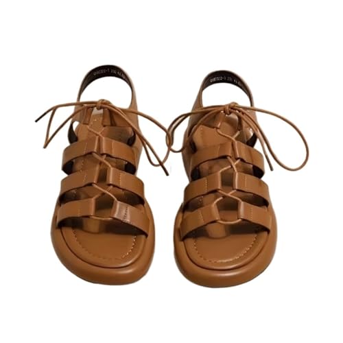 Womens Sandals Thick-soled Roman sandals for women summer retro versatile French straps beach casual beach shoes