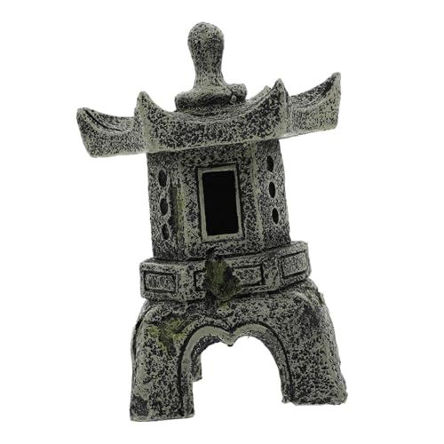 Kisangel Statua Miniatura Padiglione Decorazione da Vintage per Atmosfera Accessorio Paesaggistico e Ornamentazione da Esterno e Padiglione Decorativo per Esterni