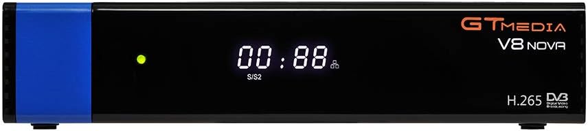 GTMEDIA V8 NOVA Blue Full HD 1080P DVB-S2 FTA Digital Satellite Receiver Support H.265, PowerVu, Biss Key, Built-in WiFi : Electronics