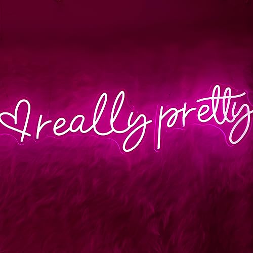 Image of You're Like Really Pretty Neon Signs, Neon Light for Wall Decor,Light Up Sign for Wedding, Engagement,Neon Signs for Bedroom Decor