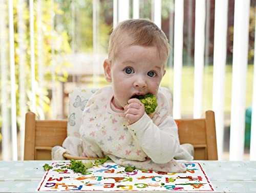 Alphabet Disposable Placemats Baby Placemat For Restaurant Dinner Table Mat, Placemats For Kids Placemats And Disposable Placemats For Toddlers Placemat, Tidy Travel Mat For Restaurant 24 Pc 11" X 14" #TOP2