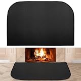 Fireplace Rugs Fire Resistant - 24 X 36 X 0.04 Inch D Shape Fire-Proof Hearth Blanket Mat Carpet Protector for in Front of Fireplace for Stove, Decks, Indoor, Outdoor, Fire Pit, Grill & Floor