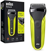 Braun Series 3 300s - Rasoio elettrico con 3 lame flessibili, Con Lamina Lavabile, Senza Fili, Verde