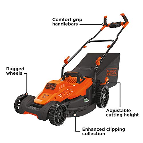 Black+Decker Electric Lawn Mower, 12-Amp, 17-Inch (Bemw482Bh) #TOP1