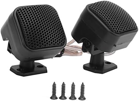 Qqmora Car Audio Speaker, 2pcs 500W 4ohms High Power Stereo Speaker Hi-Fi Silk Film Tweeter Car Audio System Universal with 4pcs Mounting Screws