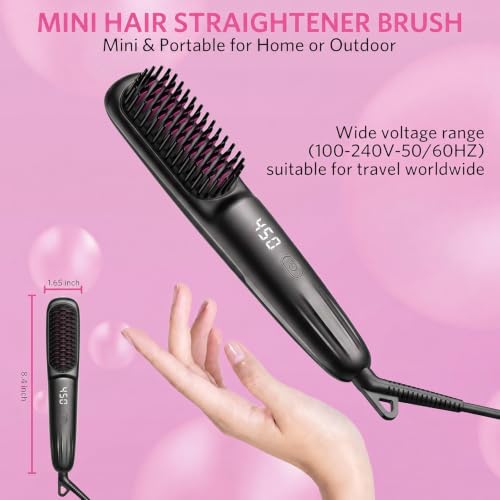 Cepillo alisador para cabello 2 en 1 con 9 temperaturas miniatura 6