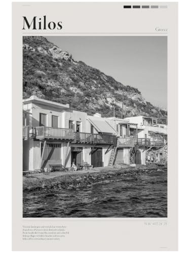 Milos poster photo de voyage d'art contemporain de style intérieur