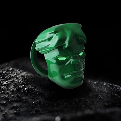 LOKEKE Car Push Start Stop Button Cover, Vehicle DIY Engine Ignition Push Start Button Decorations, Motocycle Ignition Key Switch Protective Cover(Hulk Green)