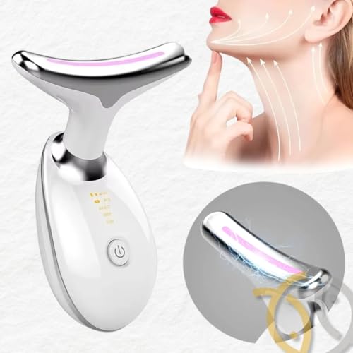 Massageador Facial Elétrico para Pescoço, Face e Firmeza – Redefina o Contorno Facial, 3 Modos de Vi