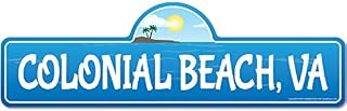 Colonial, VA Virginia Beach Street Sign | Indoor/Outdoor | Surfer, Ocean Lover, Décor for Beach House, Garages, Living Rooms, Bedroom | Signmission Personalized Gift