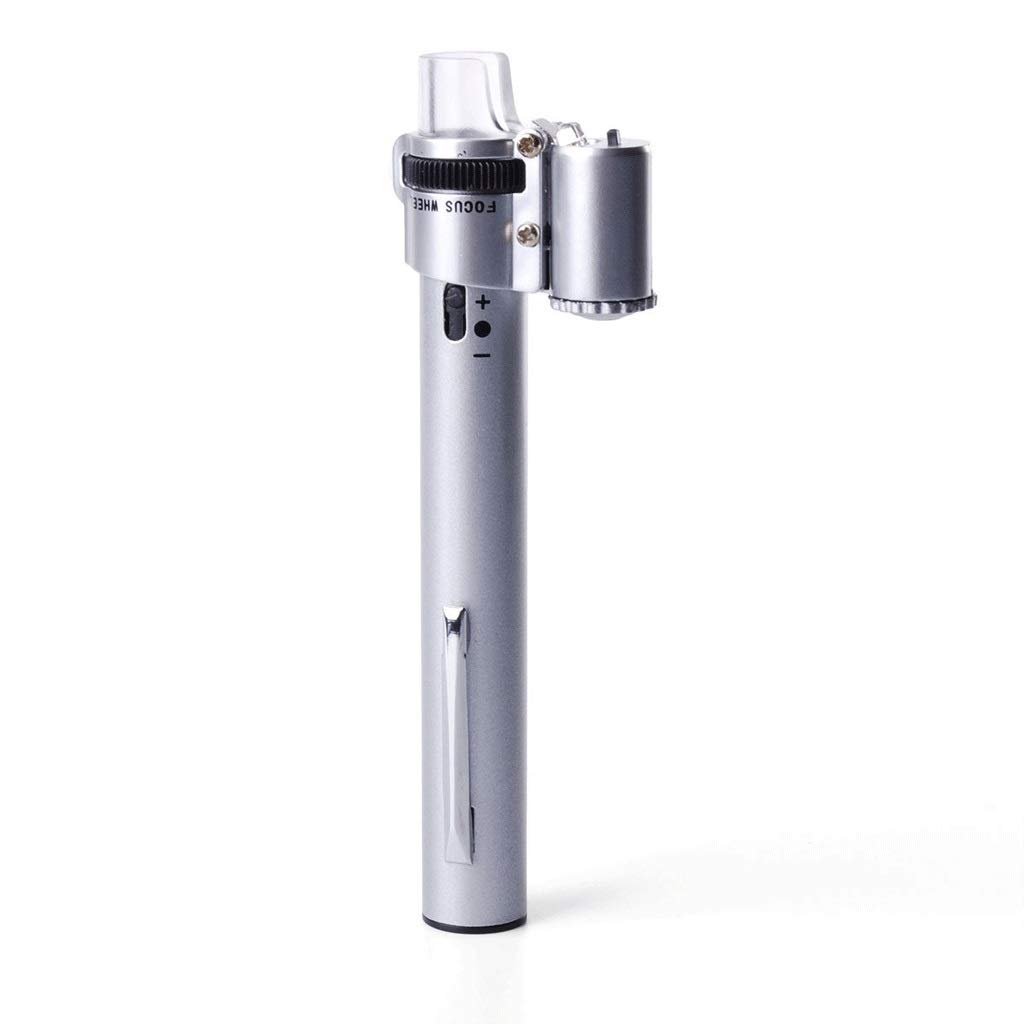 Microscopio de Bolsillo, Lupa iluminante de Lectura Ajustable con Lupa de Escala, Herramienta de Lupa de Vidrio Present