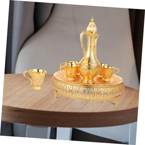 Théière turque métal vintage et tasses à vin style rétro - 7