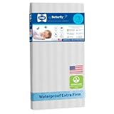 Sealy Baby Infant & Toddler Butterfly Crib Mattress - Premium Foam, Waterproof, Breathable and Washable Cover, GREENGUARD Gold Certified, Made in USA
