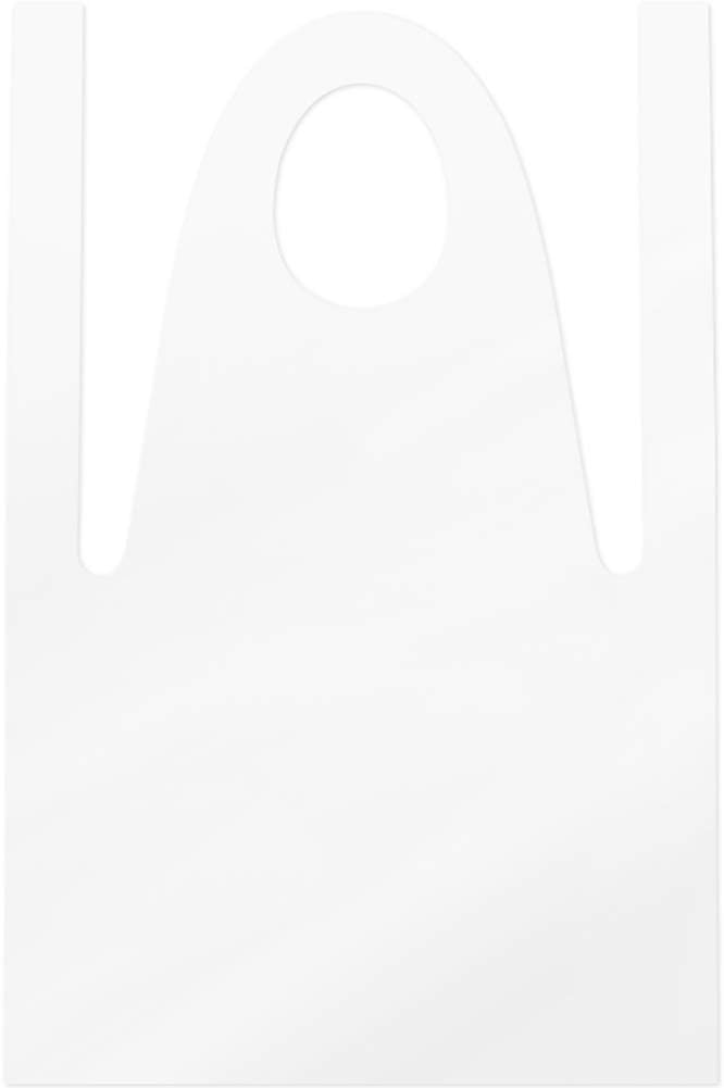 GSHLLO 10 PCS White Disposable Aprons - Plastic, Polythene, Waterproof for Cooking, Cleaning - Image 2
