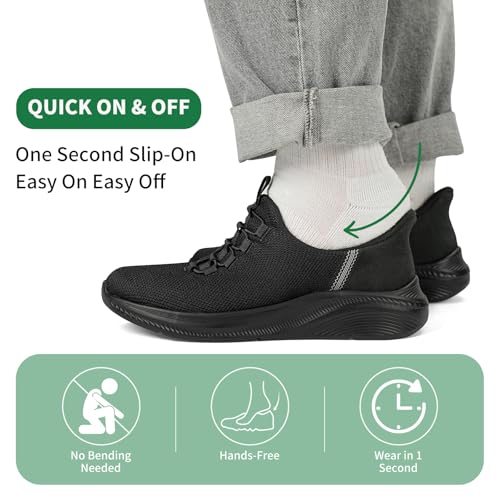 Image of Mens Wide Shoes Casual Slip On Shoes for Men - Men Loafers Wide Comfortable Boat Shoes with Arch Support