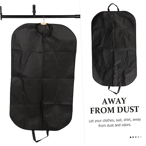 Portable Folding Suit Cover Bag Thickened Garment Protector for Travel Hanging Clothes Storage for Business and Home Black Large4
