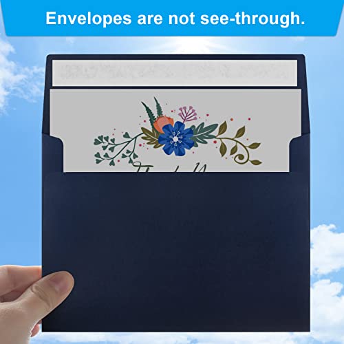 Image of 50 Packs 5x7 Envelopes A7 for Invitations, Printable Invitation Envelopes Self Seal for Weddings, Invitations, Photos, Greeting Cards, Mailing (Navy Blue)