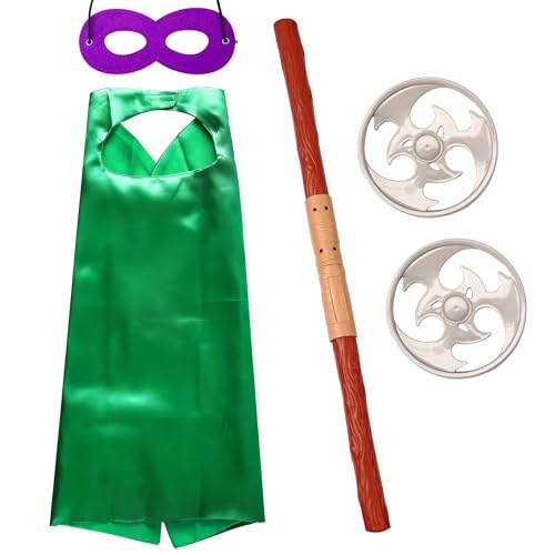 Disfraz Ninja Infantil con Capa y Máscara Verde