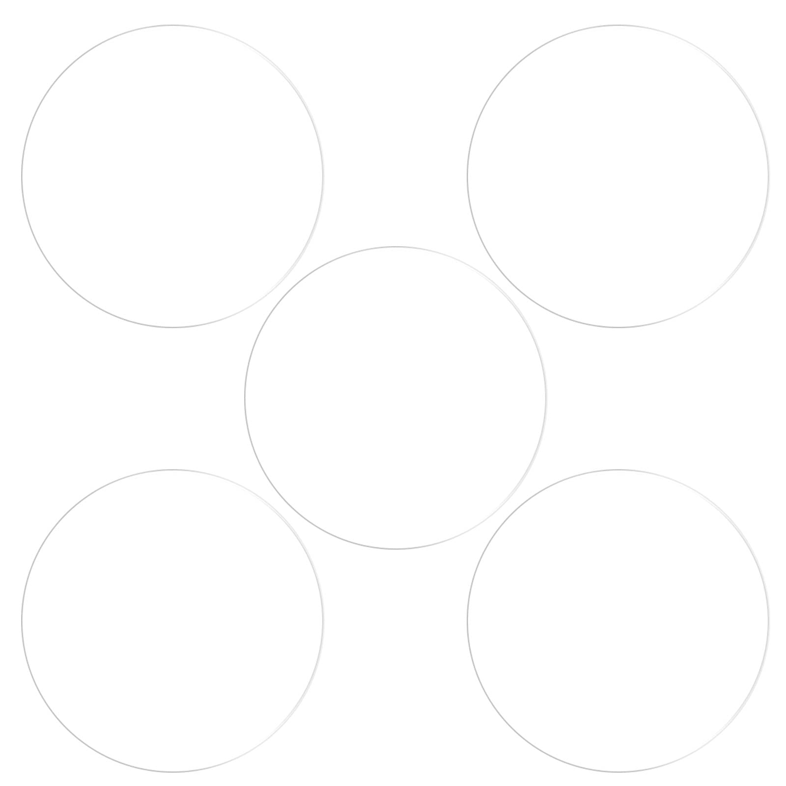 HARFINGTON 5pcs Watch Glass Screen Protectors 50mm HD High Definition Anti-Scratch Waterproof TPU Universal Round Smartwatch Screen Protective Film Protector (for Flat Screen)