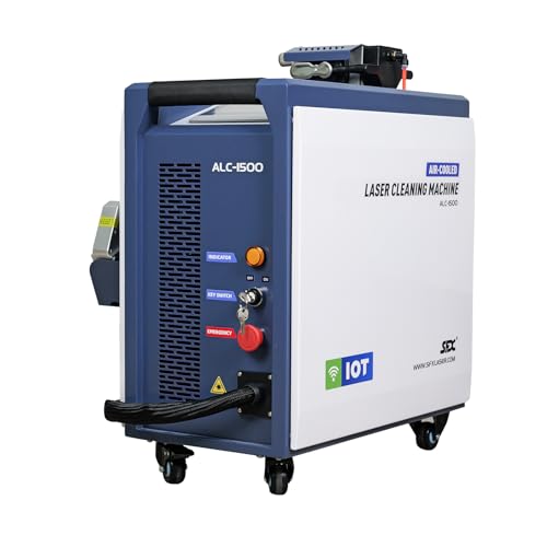 US Stock 1500W Air-Cooled Laser Cleaning Machine for Rust Removal Continuous Laser Cleaner for Rust Paint & Oil Stains 250mm Wide Scan Smart IoT Remote 220V Portable Handheld Laser Cleaner Class 2