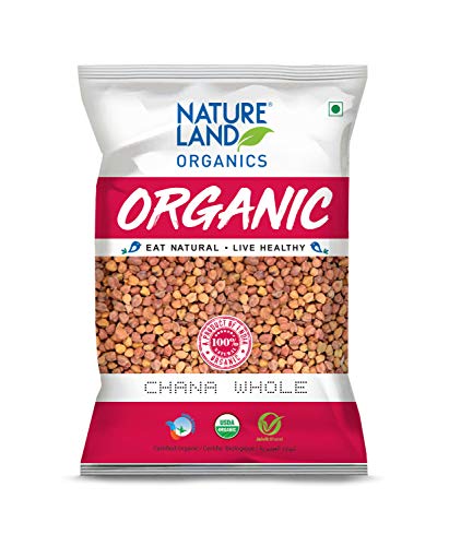 Image of Natureland Organics Sunflower Oil Jar, 5 L & Natureland Organics Chana whole 1 Kg - Organic Chana Whole