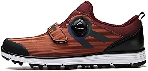 vibvib Men’s Golf Shoes Leather Waterproof Non-Slip Breathable Golf Grass Training Men’s Golf Shoes