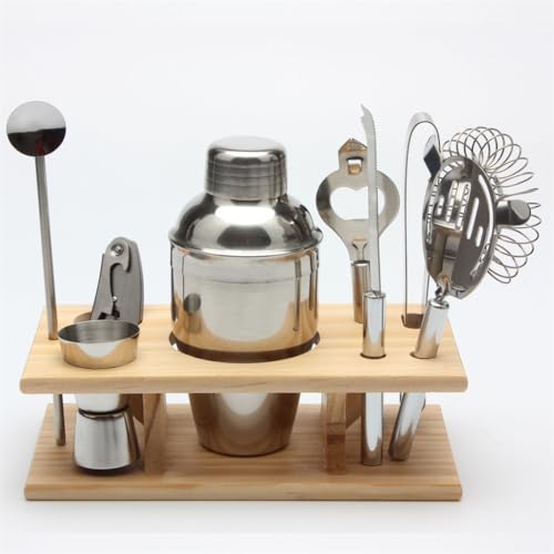 Set coctelera acero inoxidable 9 piezas