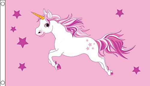 Preisvergleich Produktbild Flag Wholesaler Unicorn Pink Flagge, Mehrfarbig, Large