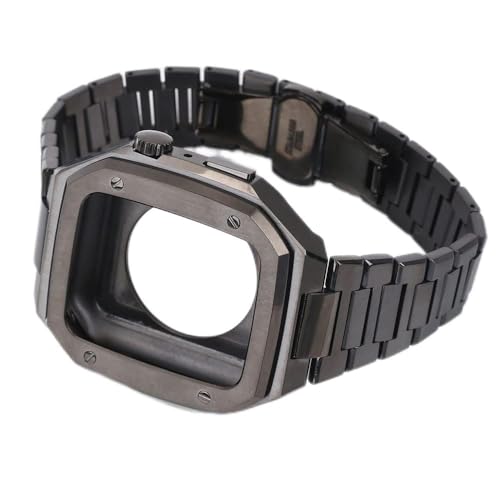 Bracelet montre acier inoxydable Apple Watch 45mm 44mm avec boîtier métal de rechange