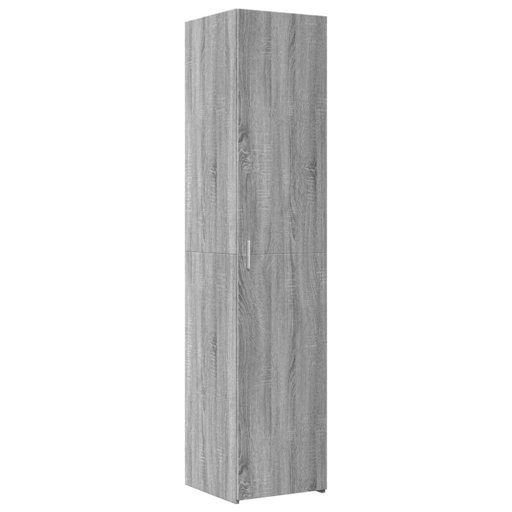 Hoge kast 50x42,5x185 cm bewerkt hout grijs sonoma
