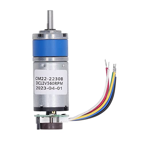 Motor de engranajes planetarios DC 12V 560RPM de alta torsión con codificador integrado 5