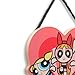 Open Road Brands The Powerpuff Girls Heart Hanging Wood Wall Decor - Fun Powerpuff Girls Sign for Kids' Bedroom or Movie Room