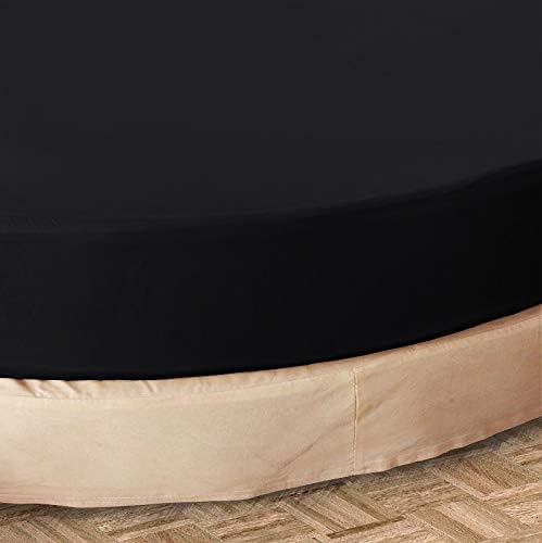 Miniatura 2 de NITYA LINEN Juego de sábanas redondas de 800 hilos de 4 piezas que se adapta a sábanas de hasta 15 a 18 pulgadas de profundidad, 100% algodón