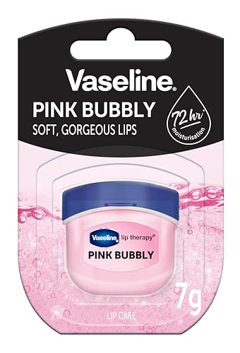Vaseline Lip Therapy 7G Pink Bubbly | Pflegender Lippenbalsam für optimale Feuchtigkeit mit pinkfarbenen Blubberton | (Pink Bubbly (1er Pack))