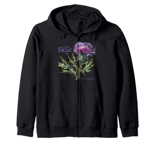 Isle of Skye Scotland Thistle Distressed Zip Hoodie -  Utopia Sport Isle of Skye Scotland Shop, TEPV055RYTP