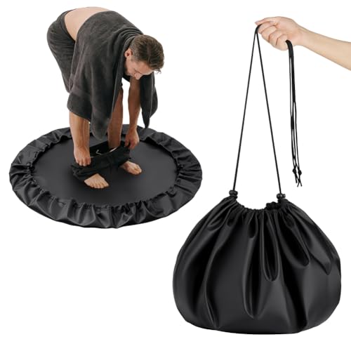 Alaoo Bolsa para Traje De Neopreno,Cambiador De Traje De Neopreno,Cambiador de Surf,Impermeable,Portátil,para Viajes,Deportes Acuáticos,Kayak,Negro,90cm