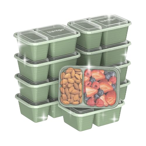 Bentgo Prep - 2-Compartment Snack Containers with Lids - Reusable...