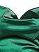 ZAFUL Women's Satin Sleeveless Spaghetti Strap Mini Dress Sexy Slip Cowl Neck Silky Cocktail Party Dresses(Green, S)