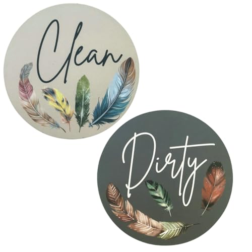 Imán decorativo para lavavajillas con diseño de pluma, 3.5 pulgadas