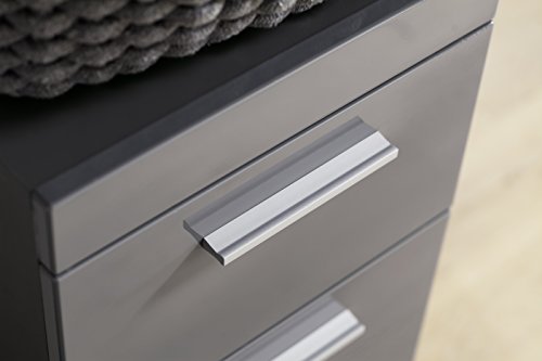 trendteam smart living - Amanda - Waschbeckenunterschrank - Agave Grau Hochglanz - 1 Einlegeboden - (BxHxT) 60 x 56 x 34 cm - Kratzfest