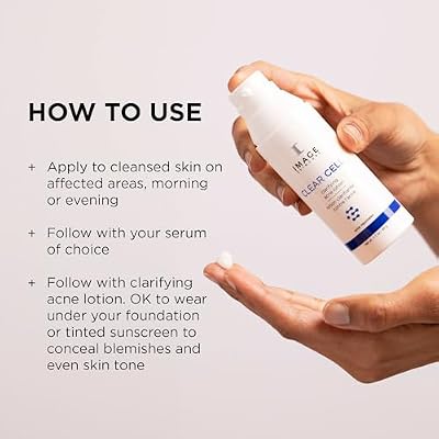 IMAGE Skincare, CLEAR CELL Clarifying Acne Lotion Treatment, with Benzoyl Peroxide, Treats and Prevents Acne Blemishes, 1.7 oz