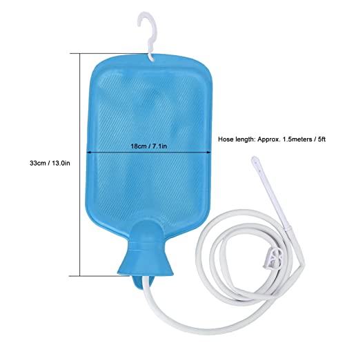 Kit de saco para enema 2L, flexível, macio, fácil de usar, kit profissional para enema portátil e aj