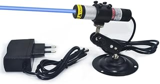 Whaterproof Glass Lens D20X90mm 450nm Focusable Blue Dot Laser Diode Module for Cutting Positioning (3-Axis Mount, Output Power(mW): 80)