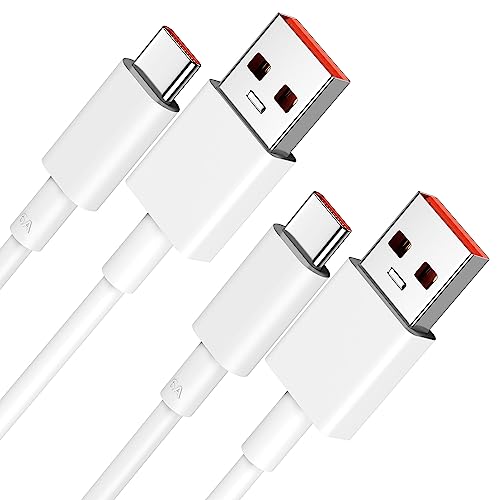 120W USB Type-C ケーブル 6A 対応Xiaomi 充電ケーブル 2M2本 急速充電ターボチャージ 対応Xiaomi 15 14 13 Ultra 13T 12T Pro/POCO X7 Pro/Redmi Note 13 12 Pro Turbo Charge 対応POCO X4 Pro F5 GT Pad Mi 11 Lite 10T/Black Shark タイプC ケーブル