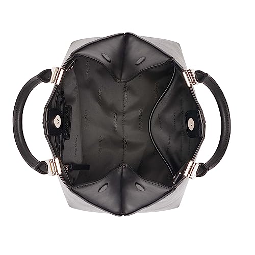 Image of Calvin Klein Women's Granite Geometric Satchel - 2 in 1, Vegan Leather, 2 Pockets