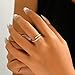 925 Sterling Silver Geometry Irregular Rings for Women, 14k Gold Plated Cubic Zirconia Stackable Finger Thumb Ring to Daughter Fashion Curved Geometry Adjustable Ring Birthday Mothers Day Jewelry Gift (Gold)