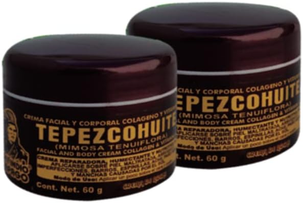 Indio Papago Creme Noturno para o Rosto com Tepezcohuite, 60 g, Pacote com 2