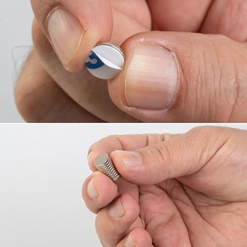 Ersatz Magnet Klebepads Set, 12 Pack, kompatibel mit Needit Park Lite, Lite One elektronische Parkscheibe, uvm., Magnetplättchen und Spezialkleber für Windschutzscheibe, Klebesticker Streifen Parkuhr