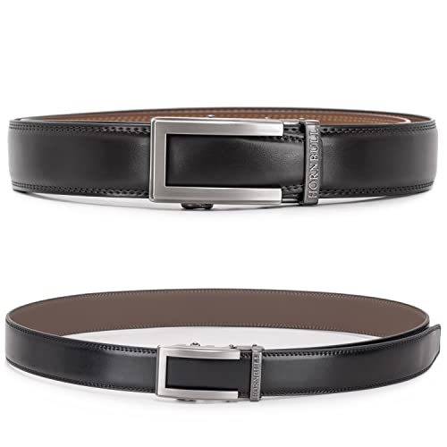 HORNBULL Riga Leather Belt for Men | Mens Belt Autolock | Formal and Casual Leather Belt…