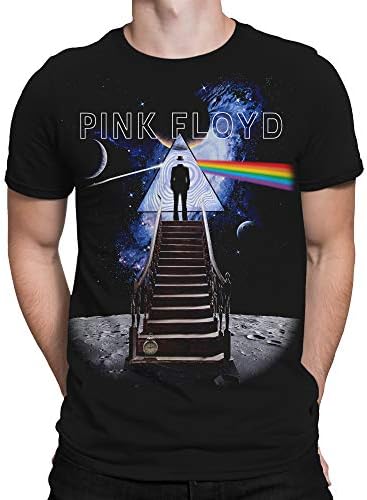 Liquid Blue Unisex Pink Floyd Stairway to The Moon T-Shirt T-Shirt (Pack of 1)